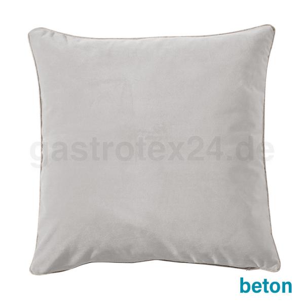 Dekokissen  Melva Velour Farbe beton